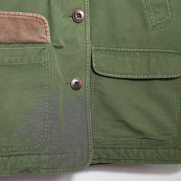Vtg L.L. Bean Women's Adirondack Chore Barn Coat Corduroy Collar Forest Green Lg - Picture 7 of 15